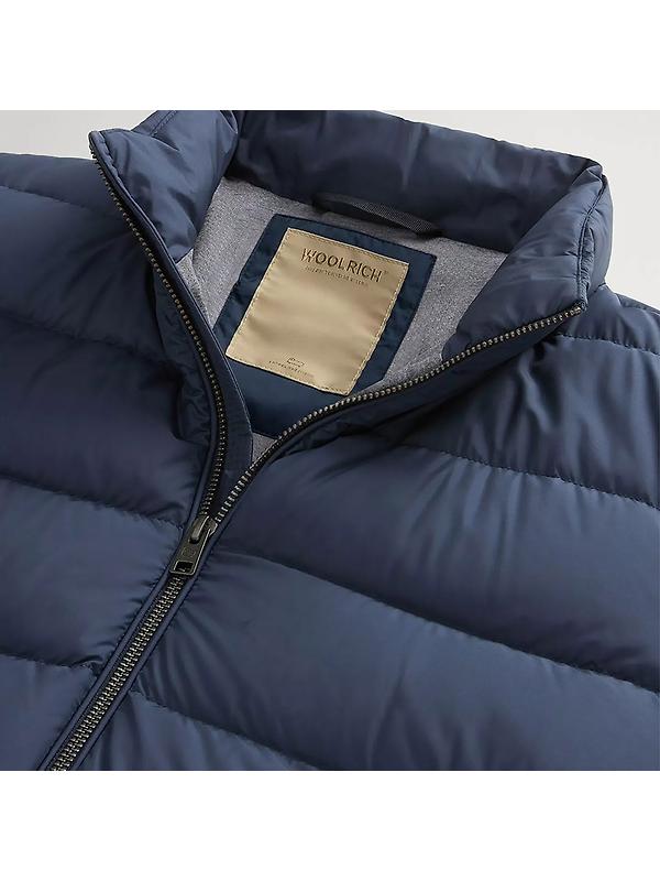 Woolrich Men's Lightweight Microfibre Down Jacket - Melton Blue Image 6