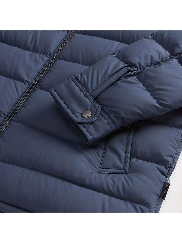 Woolrich Men's Lightweight Microfibre Down Jacket - Melton Blue Image 8