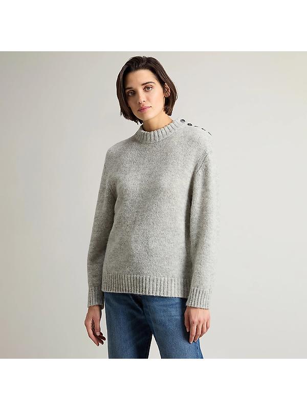 Woolrich Women's Alpaca Blend Sweater - Grey Melange Image 2