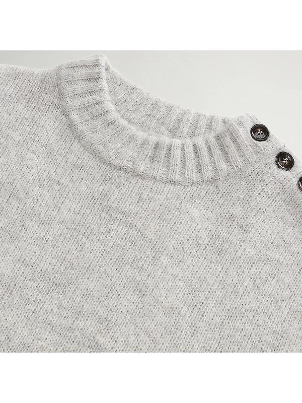 Woolrich Women's Alpaca Blend Sweater - Grey Melange Image 6