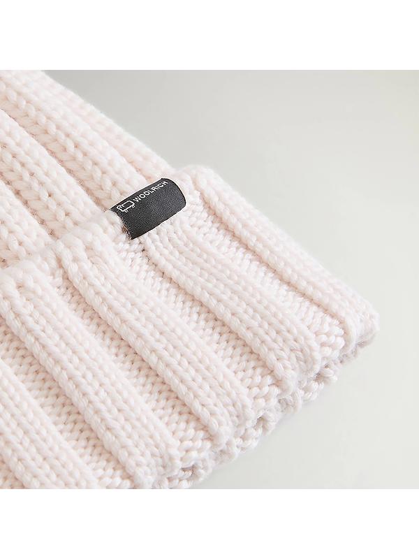Woolrich Women's Cashmere Pom-Pom Beanie - Milky Cream Image 4