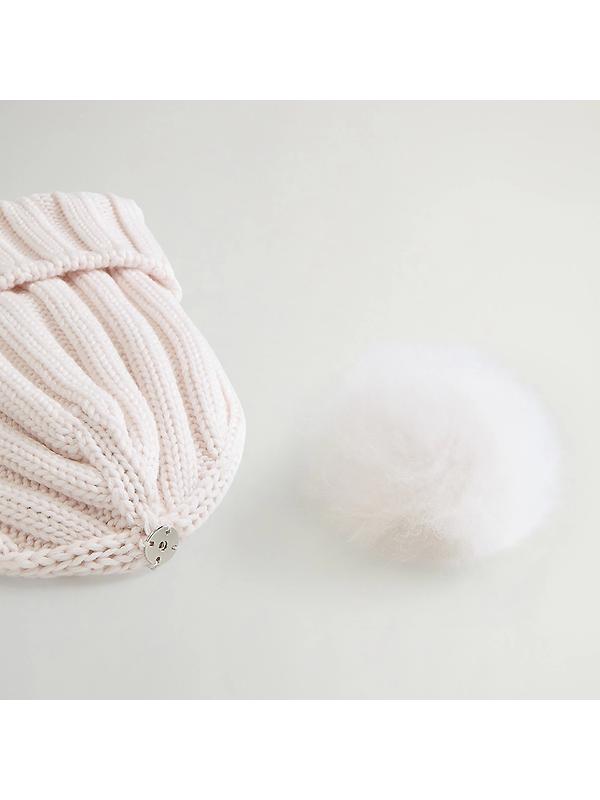 Woolrich Women's Cashmere Pom-Pom Beanie - Milky Cream Image 5