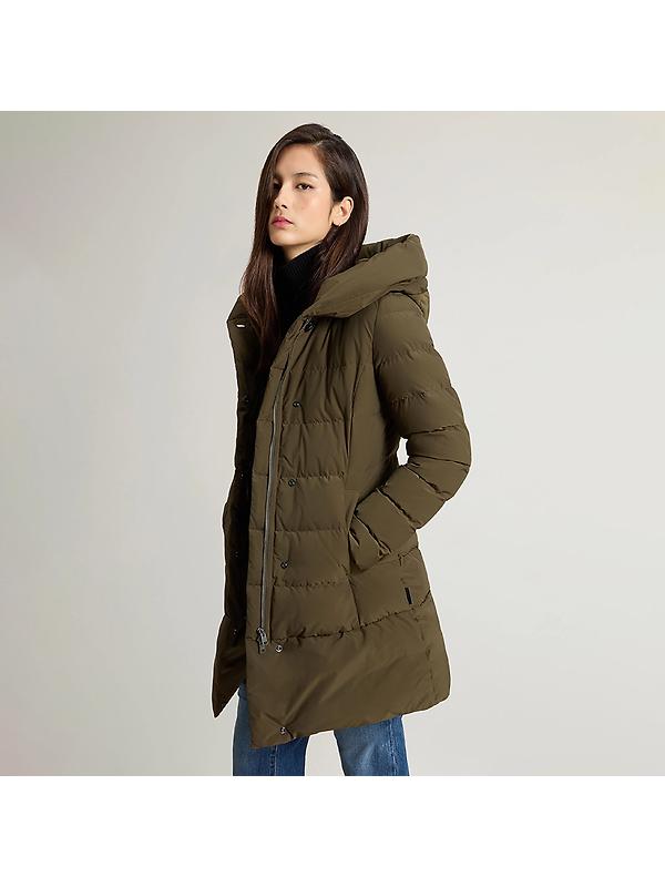 Woolrich Women's Puffy Prescott Parka - Dark Green Image 5