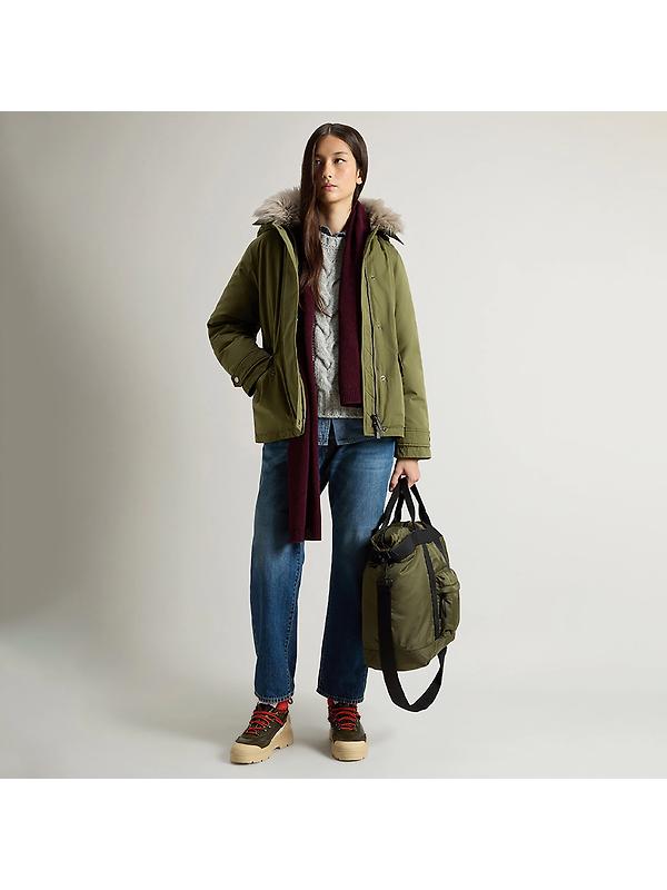 Woolrich Women's Short Arctic Parka - Greenstone Image 3