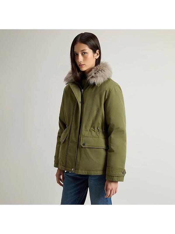 Woolrich Women's Short Arctic Parka - Greenstone Image 5