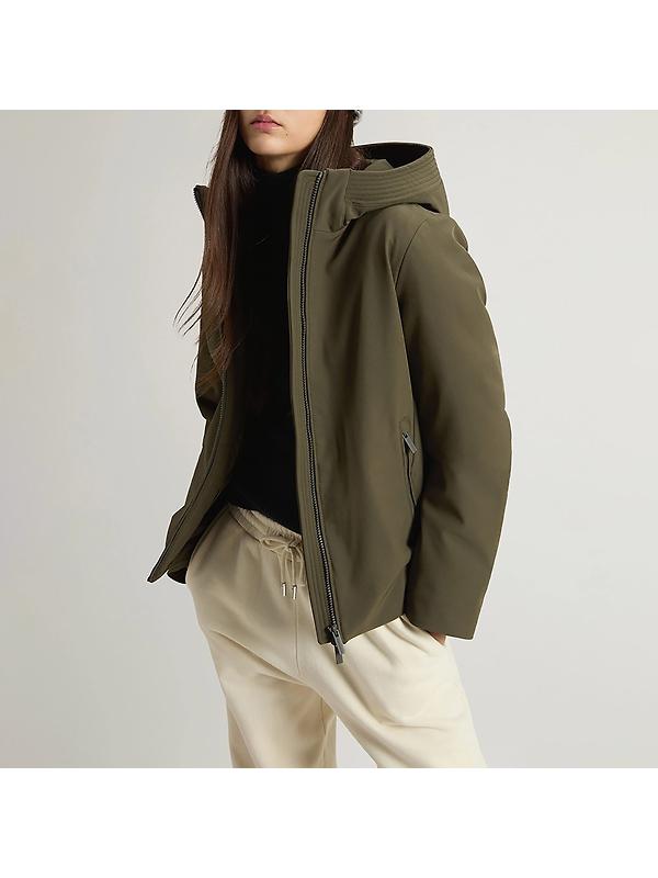 Woolrich Women's Short Firth Down Parka - Dark Green Image 5