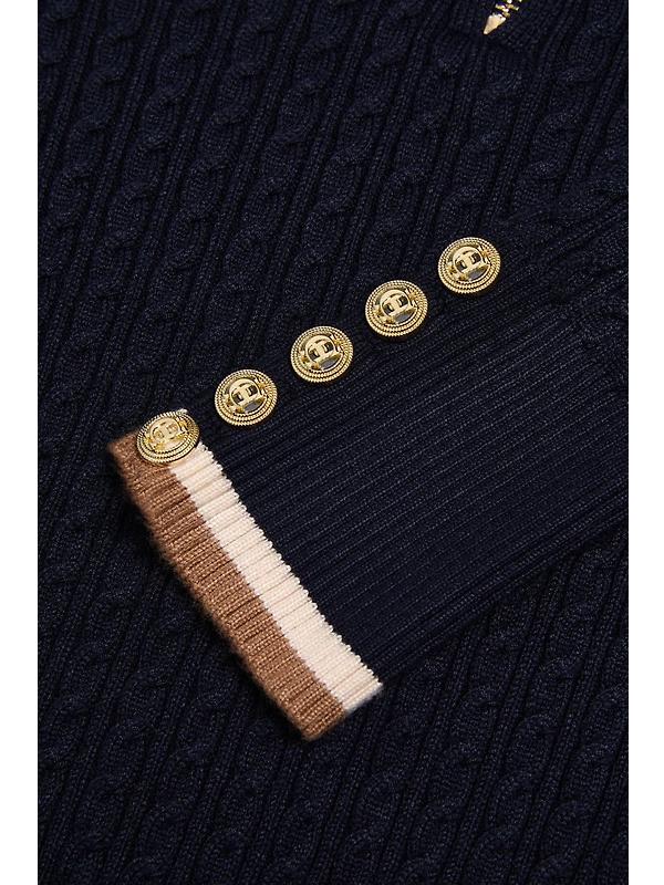 Holland Cooper Women's Zoe Quarter Zip Knit - Ink Navy Image 10