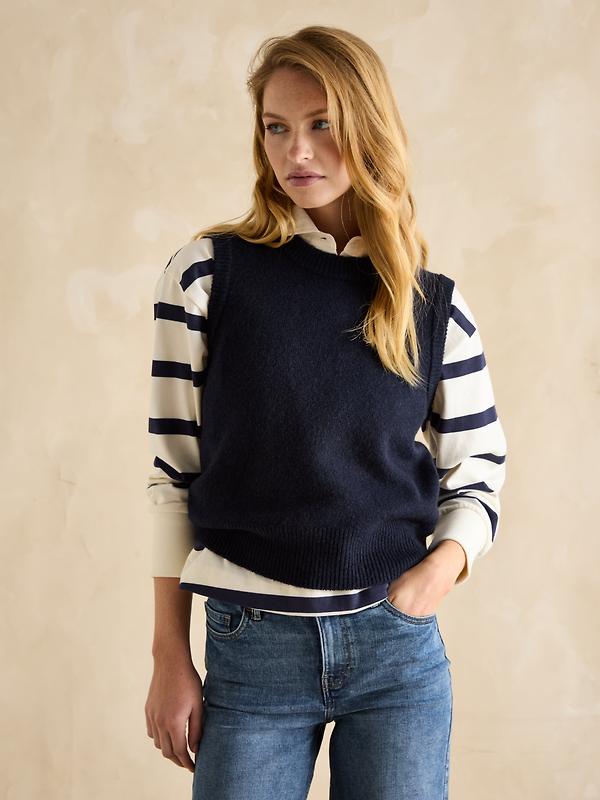 Joules Women's Holly Knitted Vest - Navy Image 2
