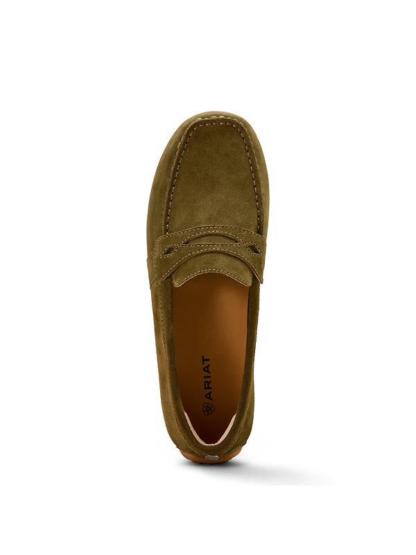 Ariat Women's Selene Driving Shoes - Dark Olive Suede Image 7