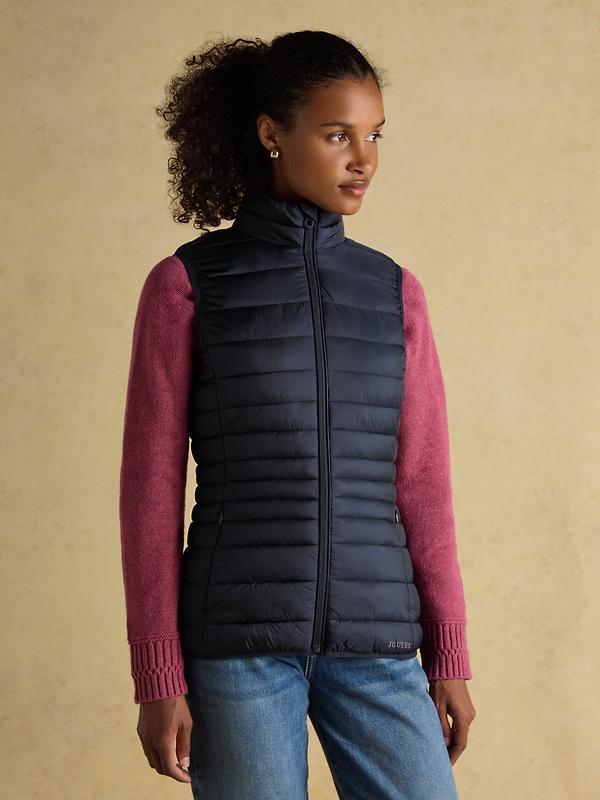 Joules Women's Kenley Showerproof Padded Gilet - Navy Image 2