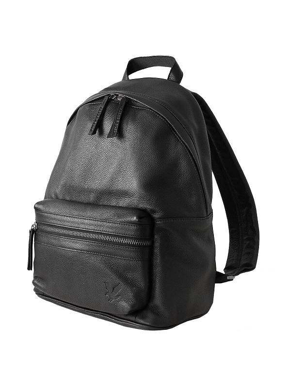 Product image of Lyle & Scott Leather Backpack - Jet Black