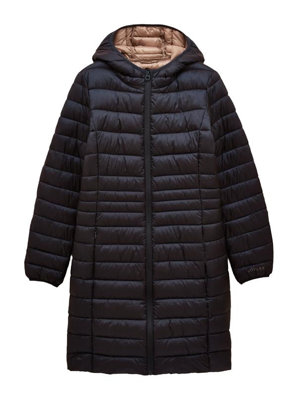 Joules Women's Kenley Long Showerproof Padded Coat - Navy Image 1