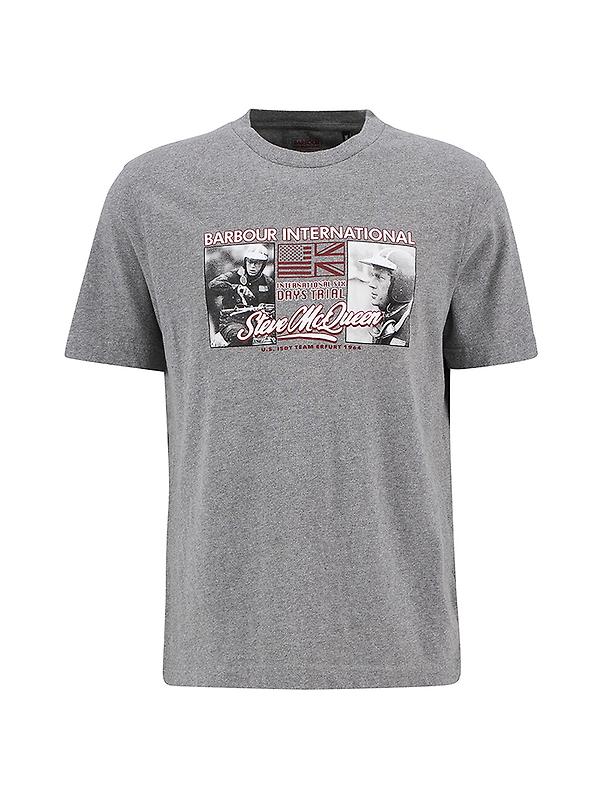 Barbour International Men's Multon T-Shirt - Anthracite Marl Product Image