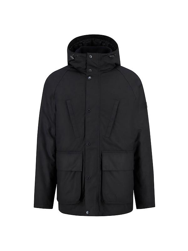 Barbour International Men's Oakdale Waxed Jacket - Black Image 1