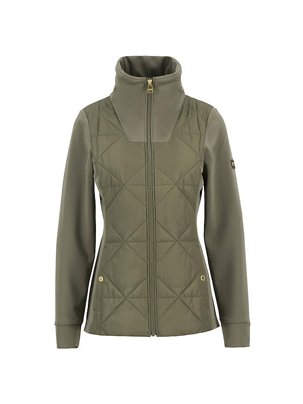Barbour International Women's Kya Quilted Sweat Jacket - Dusky Khaki Product Image