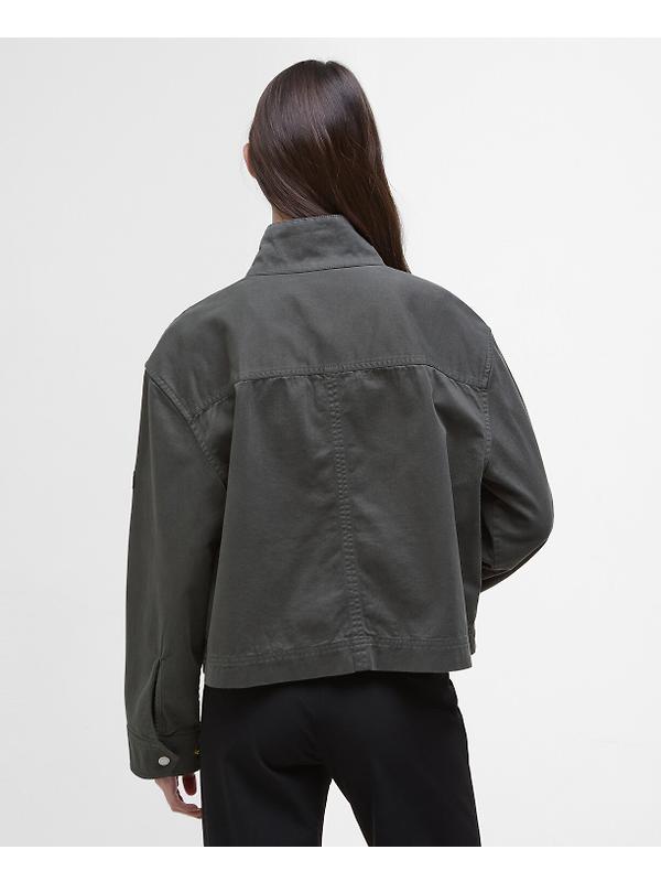 Barbour International Women's Sierra Denim Jacket - Envy Green Image 4