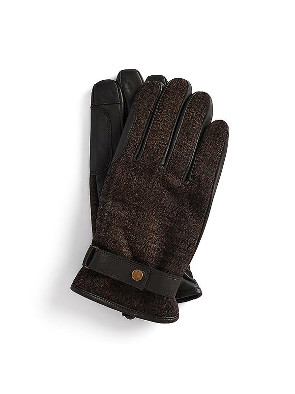 Barbour Men's Deveron Tweed Waterproof Gloves - Coffee Product Image
