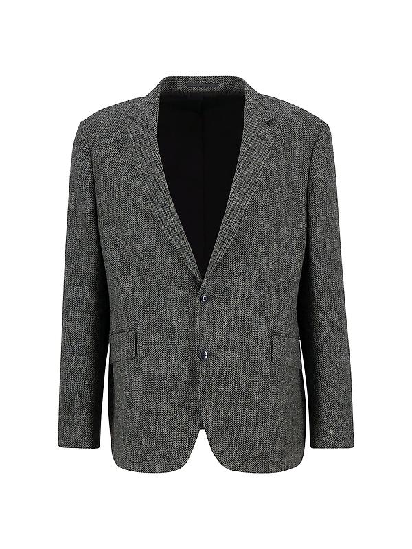 Barbour Men's Firth Moons Herringbone Blazer - Grey Image 1