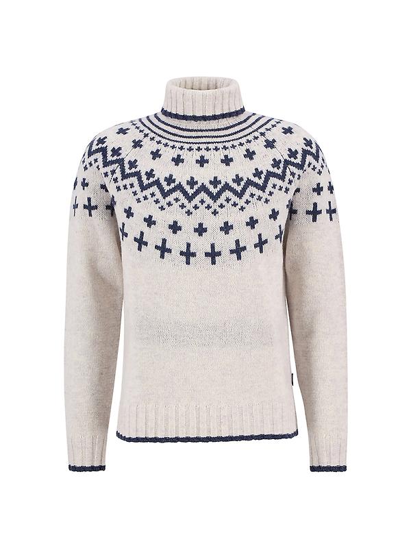 Barbour Men's Hewton Roll Neck Jumper - Whisper White Image 1
