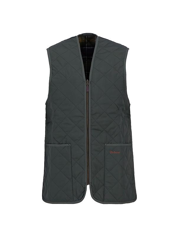 Barbour Men's Quilted Waistcoat/Zip-In Liner - Olive/Classic Image 1