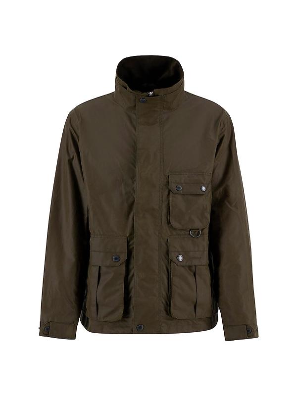 Barbour Men's Utility Spey Wax Jacket - Charcoal | British