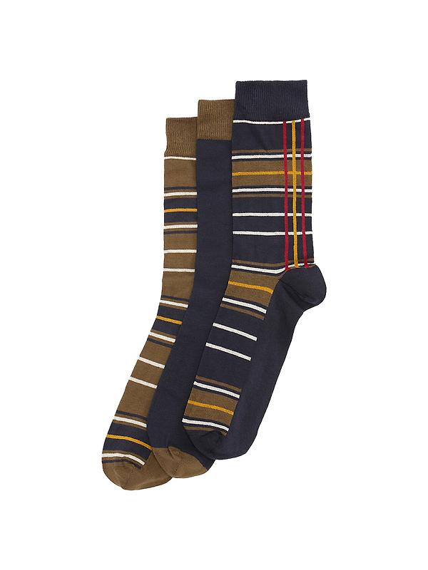 Barbour Men's Tartan Sock Gift Box 3 Pack - Classic Tartan Image 1