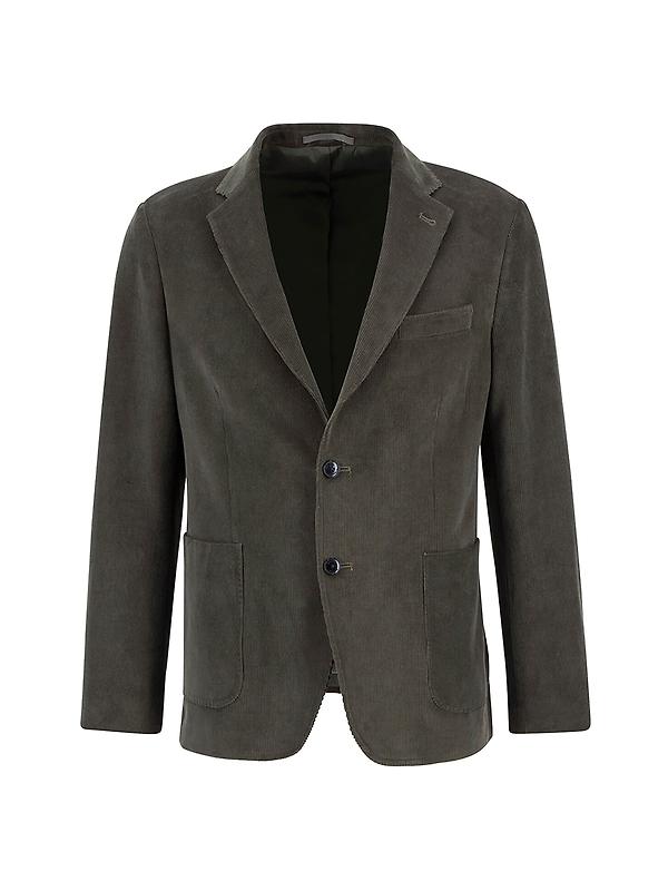 Barbour Men's Wallington Cord Blazer - Olive Image 1