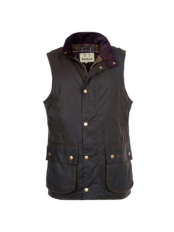 Barbour Men's Westmorland Wax Waistcoat - Olive Image 1
