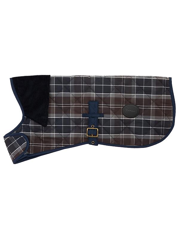 Barbour Tartan Dog Coat - Midnight Oak Image 1