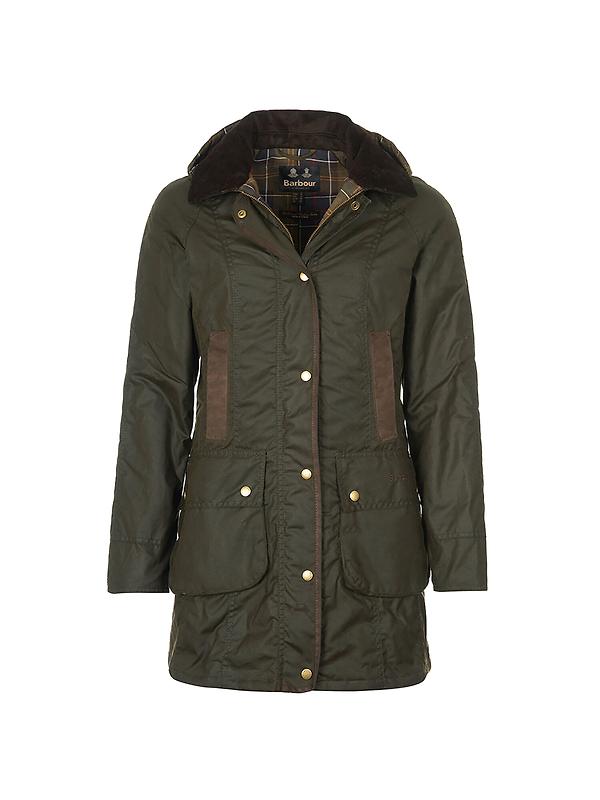Barbour Women's Bower Wax Jacket - Olive/Classic Image 1
