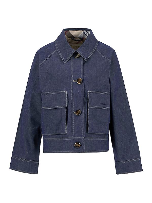 Barbour Women's Demi Showerproof Jacket - Indigo/Hessian Tartan Image 1