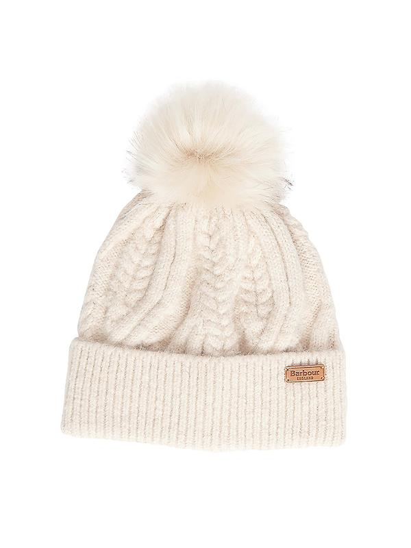 Barbour Women's Elsdon Cable-Knit Beanie - Eggshell Product Image