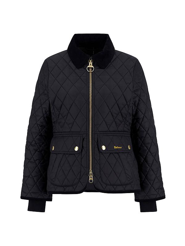 Barbour Women's Fitted Beadnell Quilted Jacket - Black/Classic Image 1
