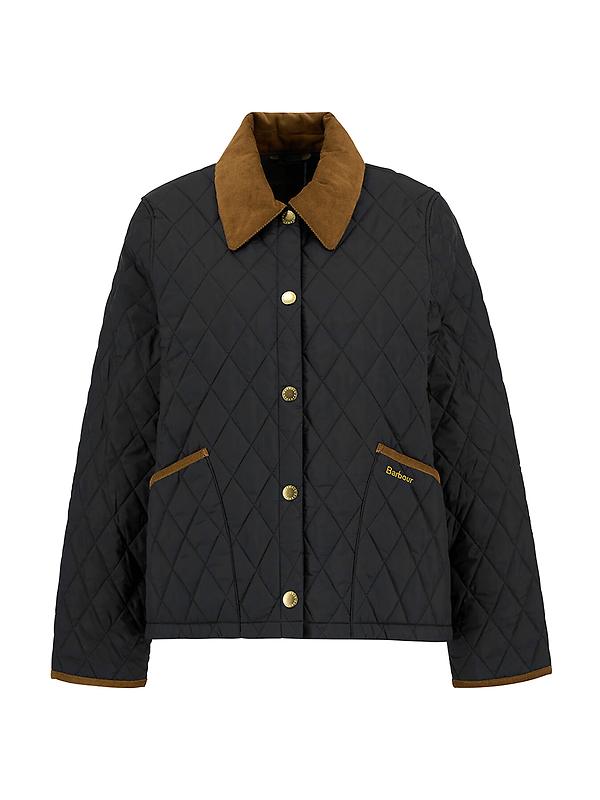Barbour Women's Icons Cropped Liddesdale Quilted Jacket - Black/Classic Image 1
