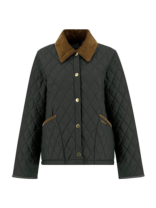 Barbour Women's Icons Cropped Liddesdale Quilted Jacket - Sage/Ancient Image 1