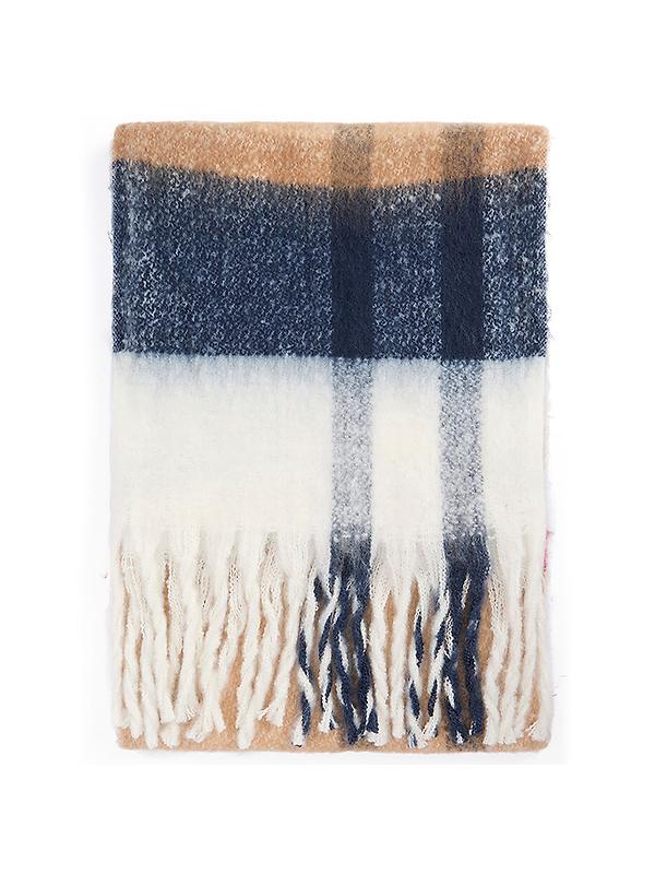 Barbour Women's Isla Tartan Boucle Scarf - Hessian Tartan Image 1