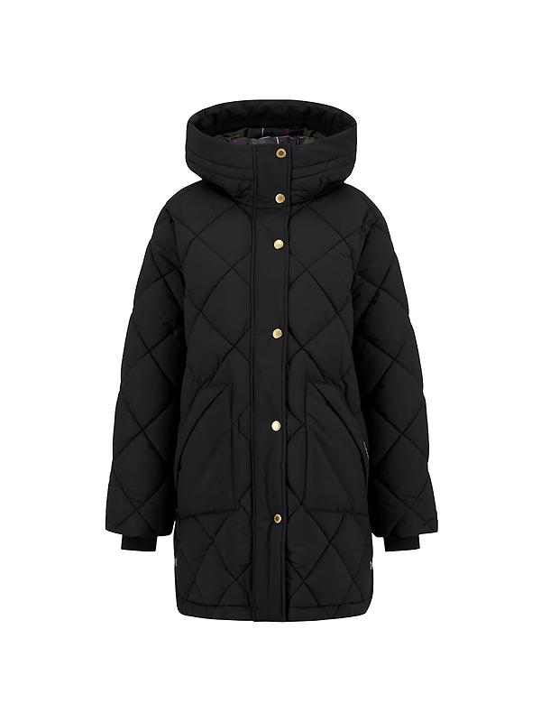 Barbour Women's Kailyn Puffer Jacket - Black/Classic Tartan Image 1