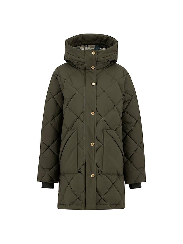 Barbour Women's Kailyn Puffer Jacket - Olive/Ancient Tartan Image 1