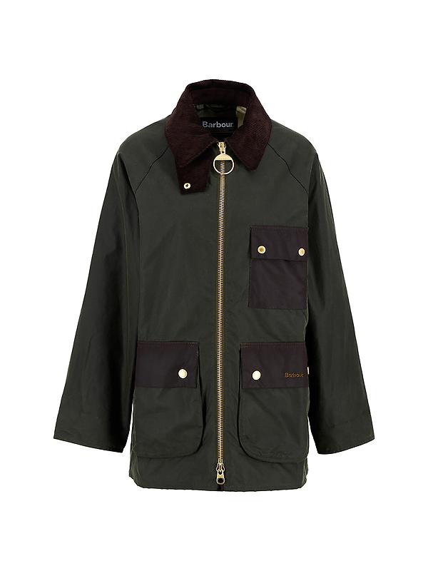 Barbour Women's Luella Wax Jacket - Fern/Ancient Tartan Image 1