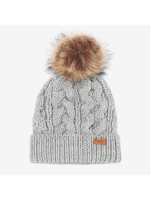 Barbour Women's Penshaw Cable-Knit Beanie - Classic Grey Image 1