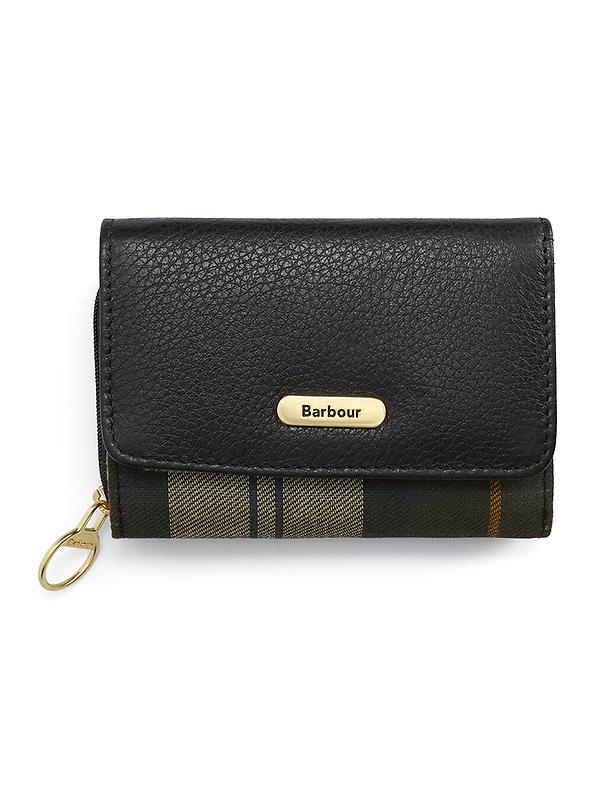 Barbour Women's Rosa Leather French Purse - Black/Ancient Image 1