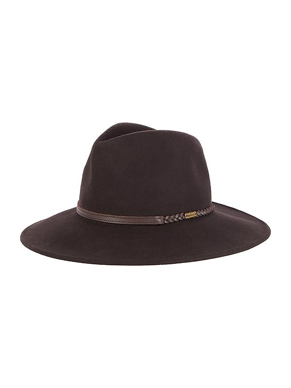 Barbour Women's Tack Fedora Hat - Chocolate/Praline Image 1