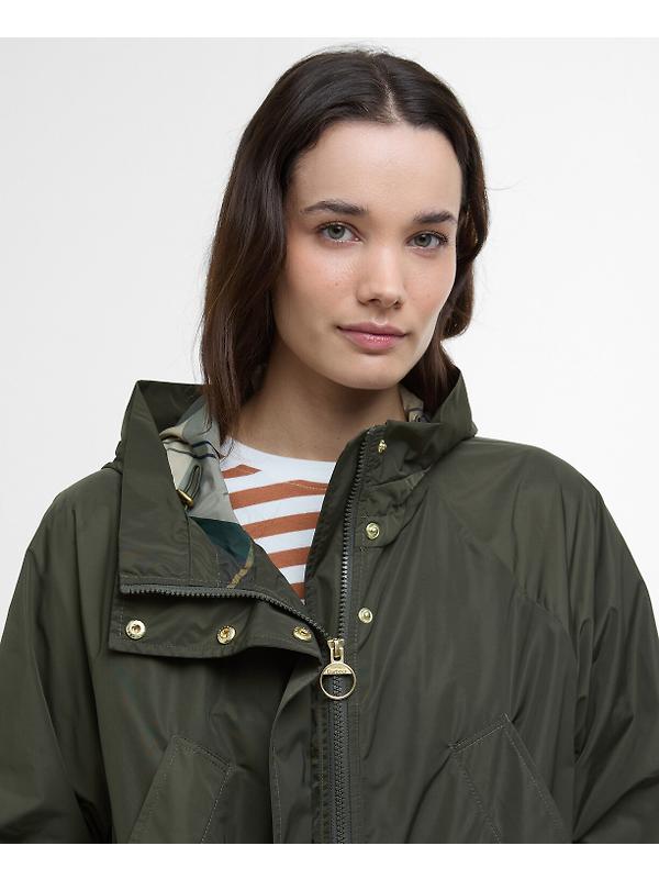 Barbour Women's Una Showerproof Parka - Olive/Ancient Tartan Image 5