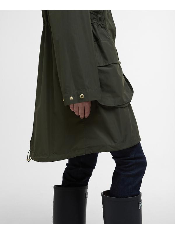 Barbour Women's Una Showerproof Parka - Olive/Ancient Tartan Image 9