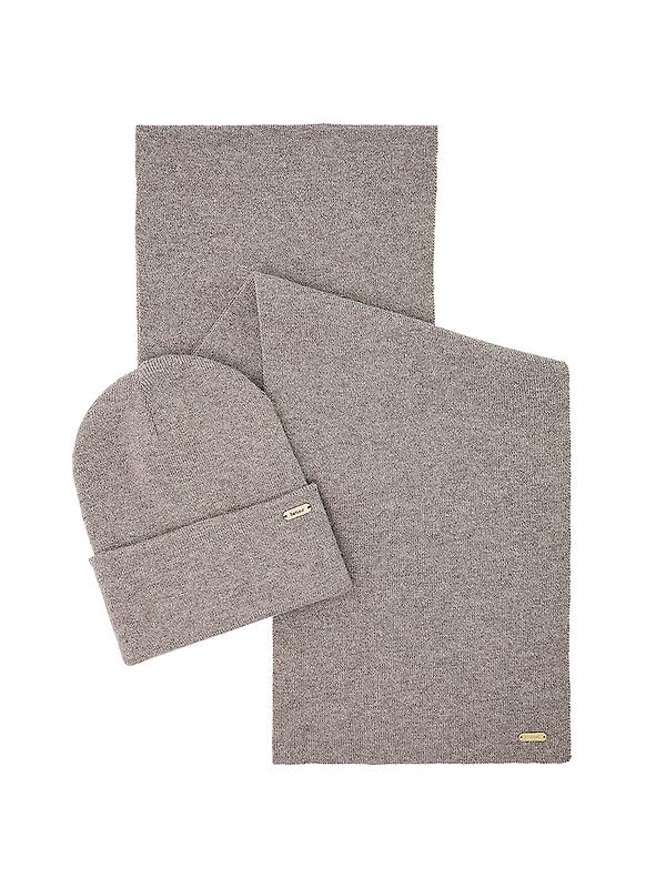 Barbour Women's Winona Beanie and Scarf Gift Set - Taupe Image 1