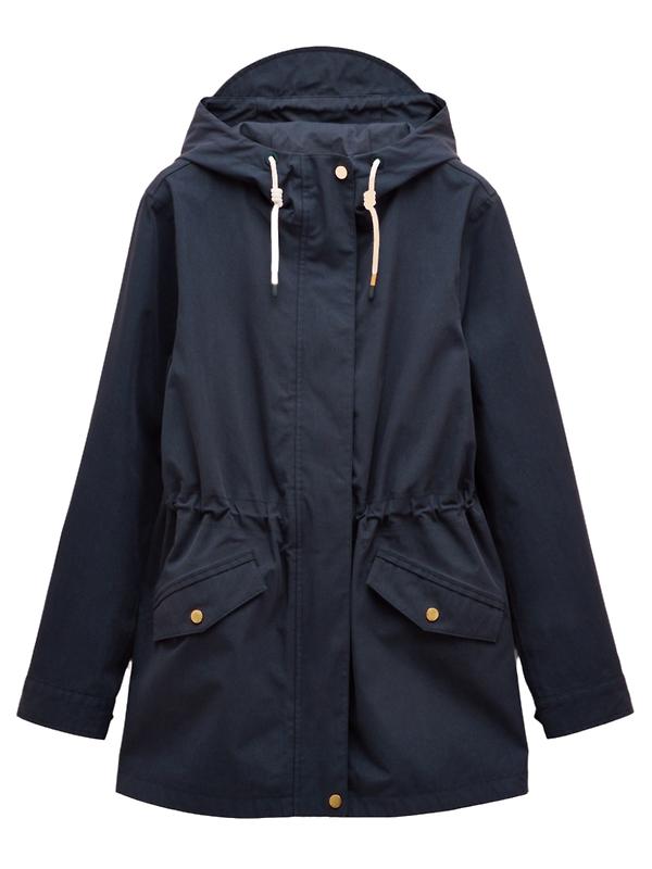 Joules Women's Portwell Waterproof Raincoat - Navy Blue Image 1