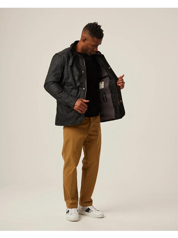 Peregrine Men's Bexley Wax Jacket - Black Image 3