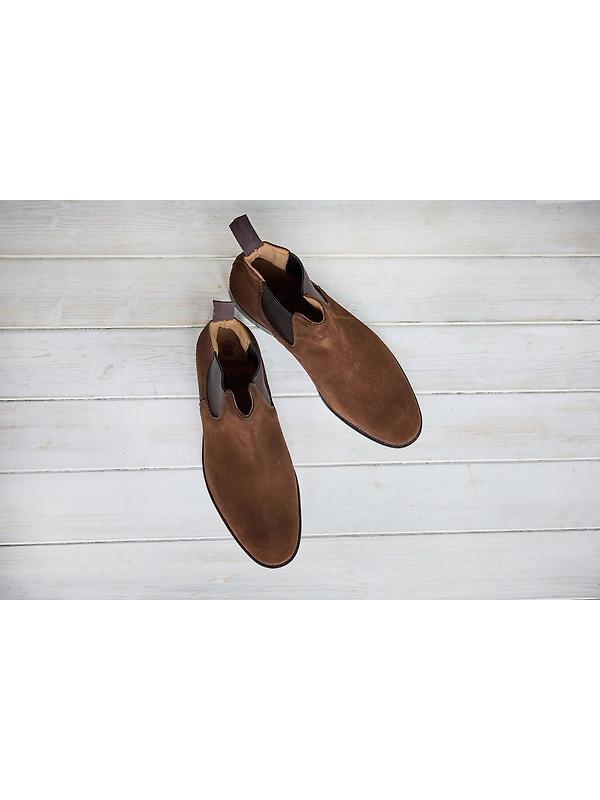 Tricker's Men's Brighton Chelsea Boots - Chocolate Repello Suede Image 6