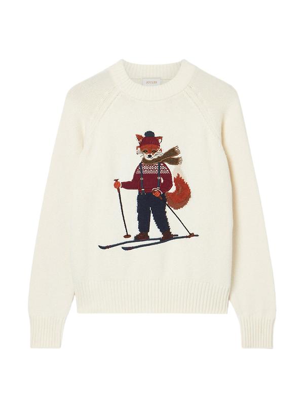 Joules Women's Jonty Ski Intarsia Knit Jumper - Oatmeal Image 1