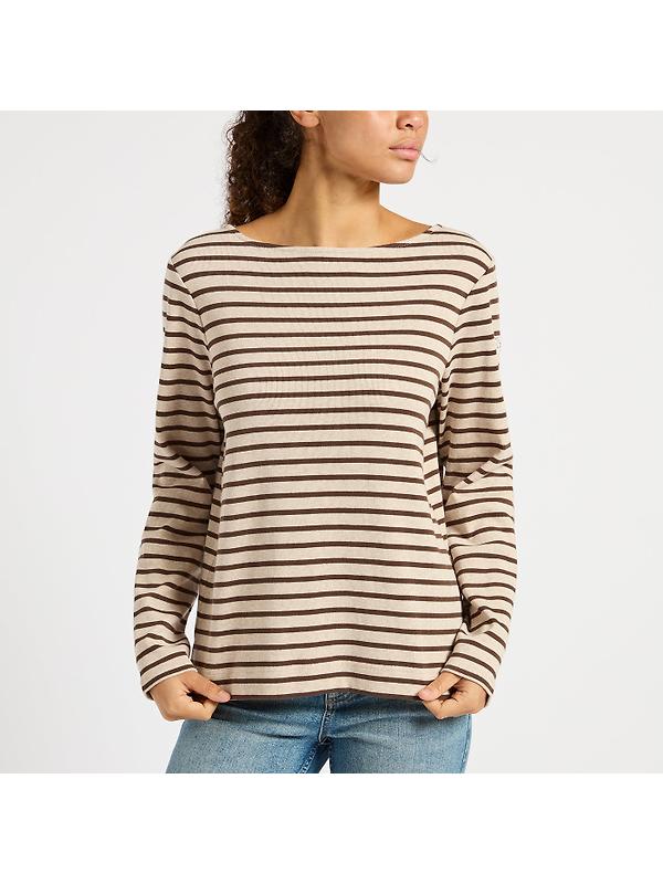Joules Women's Harbour Long Sleeve Top - Neutral Stripe Image 2